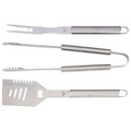 3 Piece Stainless Steel BBQ Tool Set